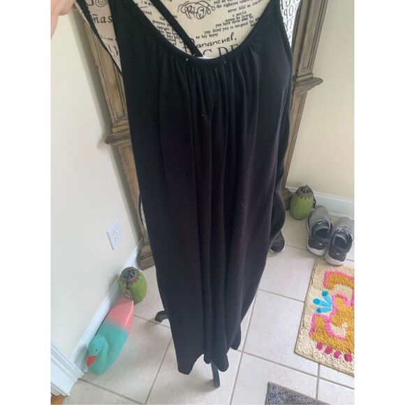 ANTISTAR Black Flowy Jumper with Spaghetti Straps - Picture 6 of 6